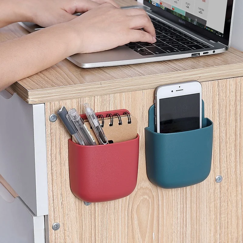 壁掛け収納ボックス携帯電話プラグホルダースタンドラックリモコ - Phone Cases Eco Friendly のレビューと価格