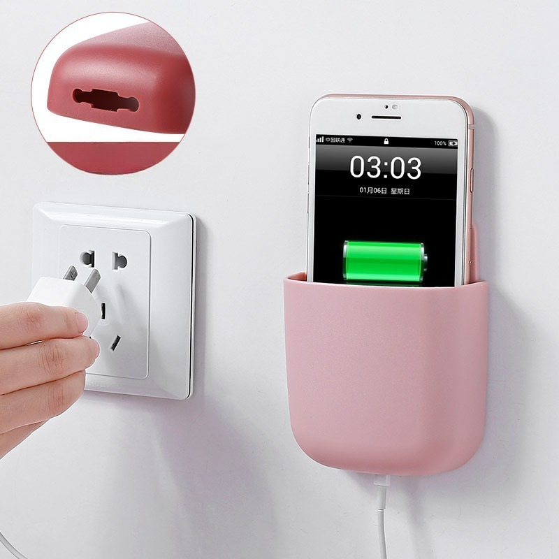 壁掛け収納ボックス携帯電話プラグホルダースタンドラックリモコ - Phone Cases Eco Friendly のレビューと価格