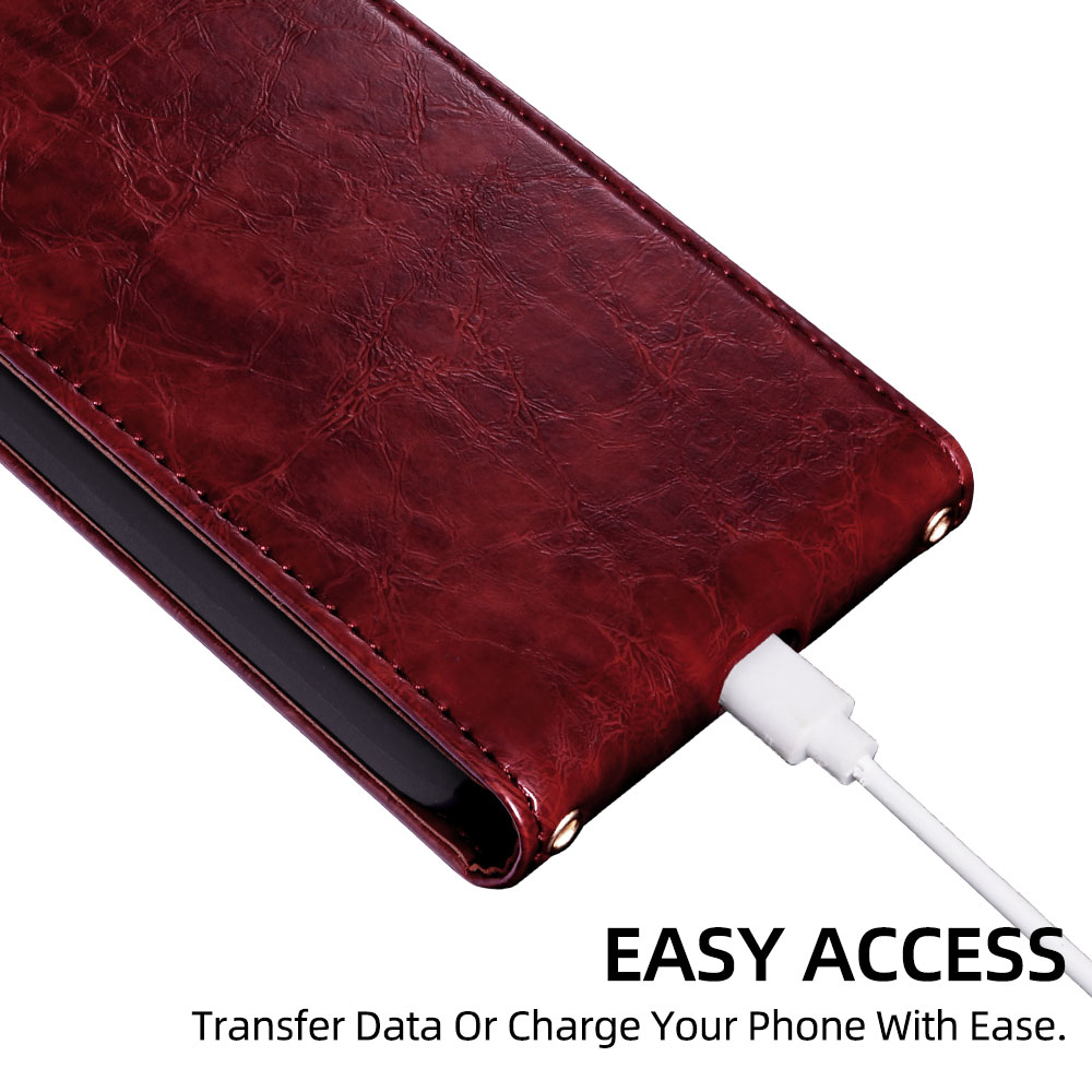 耐傷性ウォレットカードスロット付きオイルワックスアップダウン - Card Holder Slim Case のレビューと価格